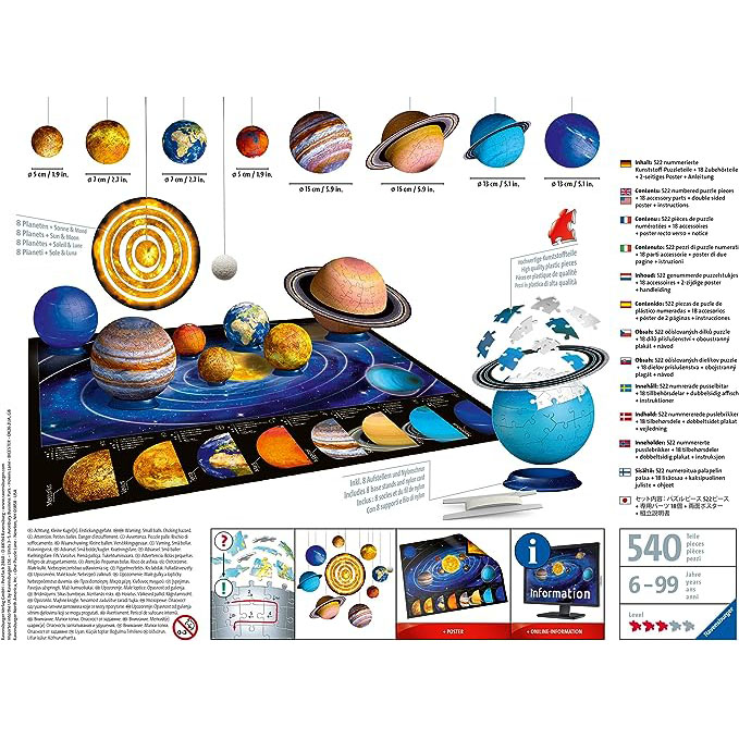 het Zonnestelsel in 3D met de Ravensburger Puzzel