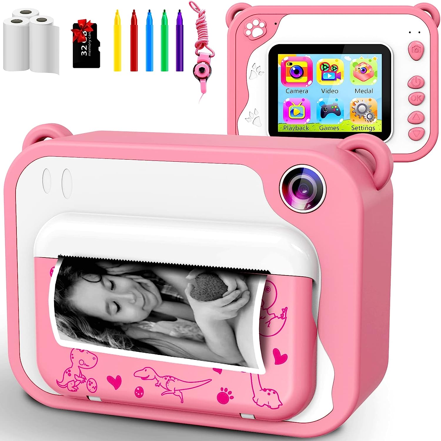 Kindercamera met afdrukmogelijkheid